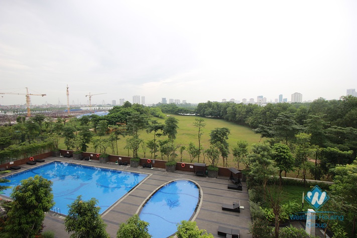 Three-bedroom apartment with large natural view for rent in Ciputra, Tay Ho, Hanoi